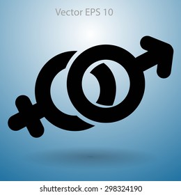 Heterosexual vector illustration