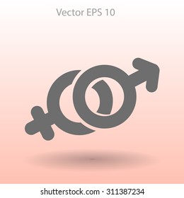 Heterosexual vector illustration