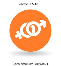 Heterosexual vector illustration