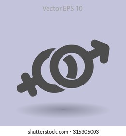 Heterosexual vector illustration