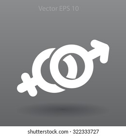 Heterosexual vector illustration