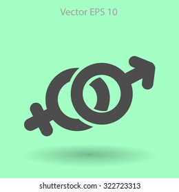 Heterosexual vector illustration