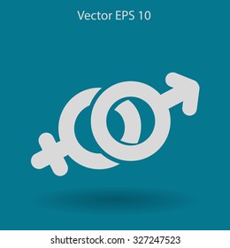 Heterosexual vector illustration