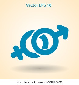 Heterosexual vector illustration