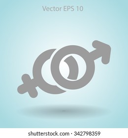 Heterosexual vector illustration
