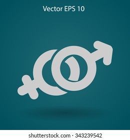 Heterosexual vector illustration
