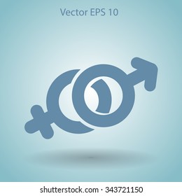 Heterosexual vector illustration