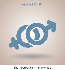Heterosexual vector illustration