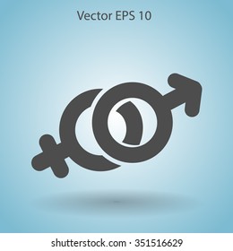 Heterosexual vector illustration