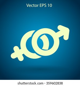 Heterosexual vector illustration