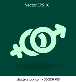 Heterosexual vector illustration