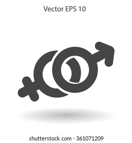 Heterosexual vector illustration
