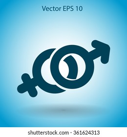 Heterosexual vector illustration