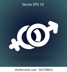 Heterosexual vector illustration