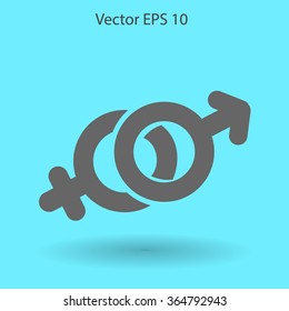 Heterosexual vector illustration