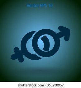 Heterosexual vector illustration