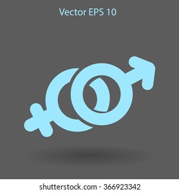 Heterosexual vector illustration