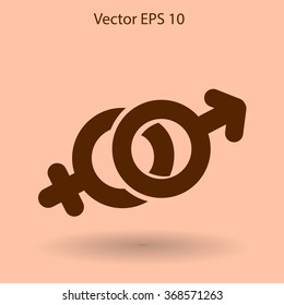 Heterosexual vector illustration