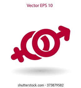 Heterosexual vector illustration