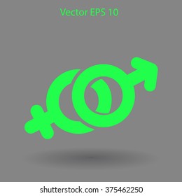 Heterosexual vector illustration