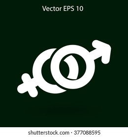 Heterosexual vector illustration