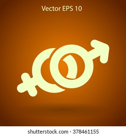Heterosexual vector illustration