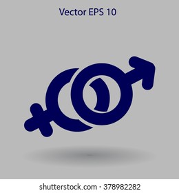 Heterosexual vector illustration