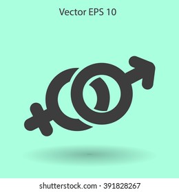 Heterosexual vector illustration