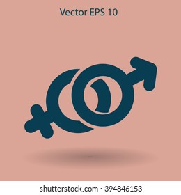 Heterosexual vector illustration