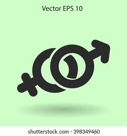 Heterosexual vector illustration