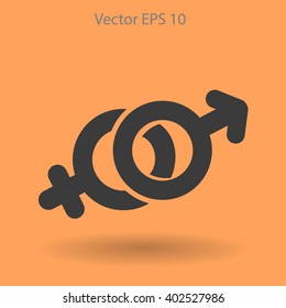 Heterosexual vector illustration