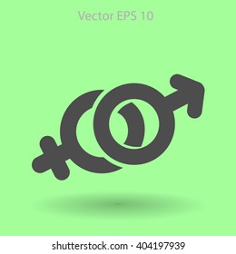 Heterosexual vector illustration