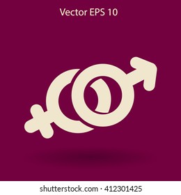 Heterosexual vector illustration