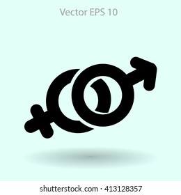 Heterosexual vector illustration