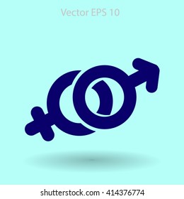 Heterosexual vector illustration