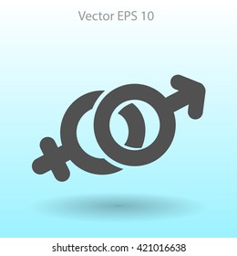Heterosexual vector illustration