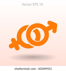 Heterosexual vector illustration