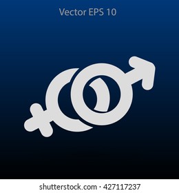 Heterosexual vector illustration