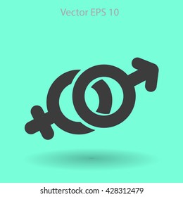 Heterosexual vector illustration