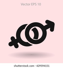 Heterosexual vector illustration