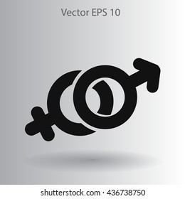 Heterosexual vector illustration