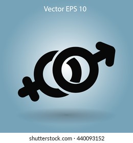 Heterosexual vector illustration