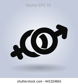 Heterosexual vector illustration
