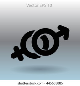 Heterosexual vector illustration