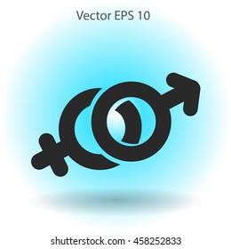 Heterosexual vector illustration