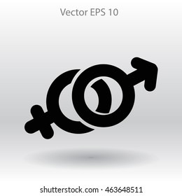 Heterosexual vector illustration