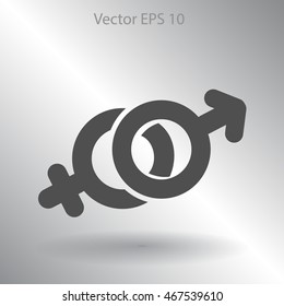 Heterosexual vector illustration