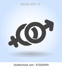 Heterosexual vector illustration