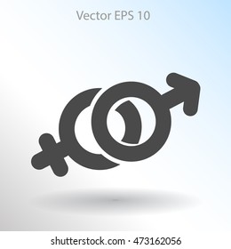 Heterosexual vector illustration