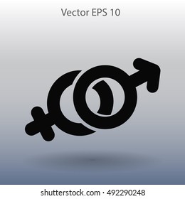 Heterosexual vector illustration